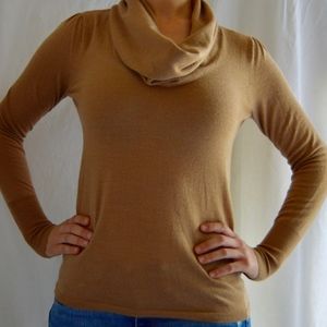 XS Camel/Khaki Cowlneck Sweater